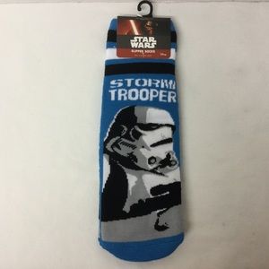 Disney Star Wars Storm Trooper Socks non-skid slipper New original packa…